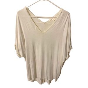 Miami cream/white short sleeve blouse, size small